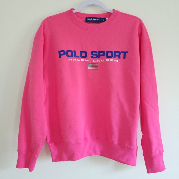 Polo Ralph Lauren Tops - Polo Ralph Lauren Sport Logo Pink Sweatshirt NWT